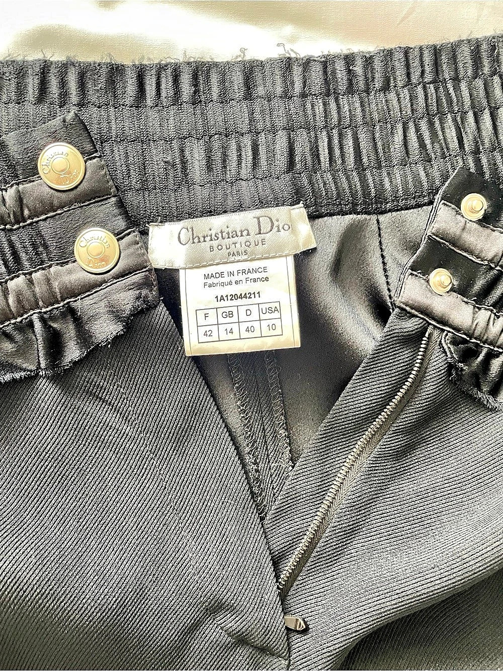 Vintage Christian Dior Wide Leg Boutique Black Flared Trousers – Rare Tall Girl - Picture 4 of 9